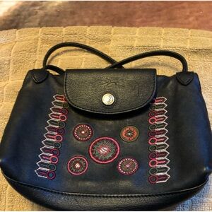 Longchamp le pilage leather xs crossbody authentic